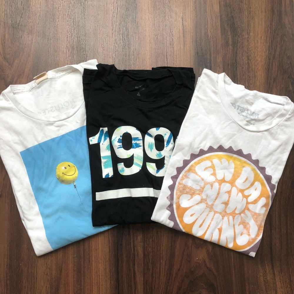 Lot of 3 Hollister Graphic Tees